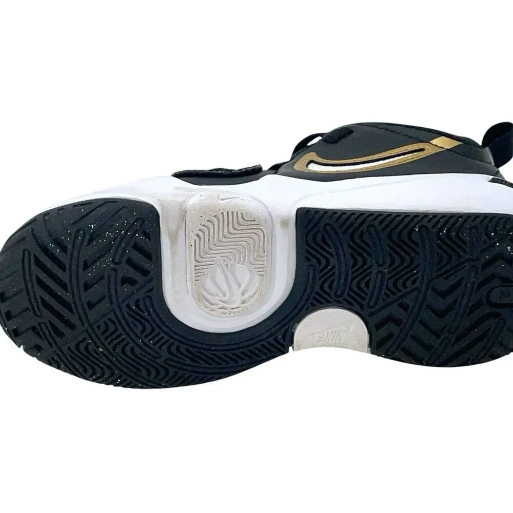 Nike Youth Size 12C Sneaker Three Quarters Tall Black/Metallic/Gold DV8994-004